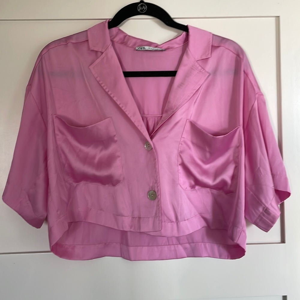 Zara Satin Crop